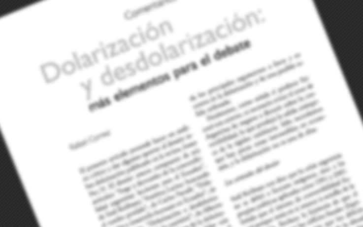Artículo «Dolarización y desdolarización: más elementos para el debate”. Comentarios al dossier de Íconos 19» publicado en Revista Íconos