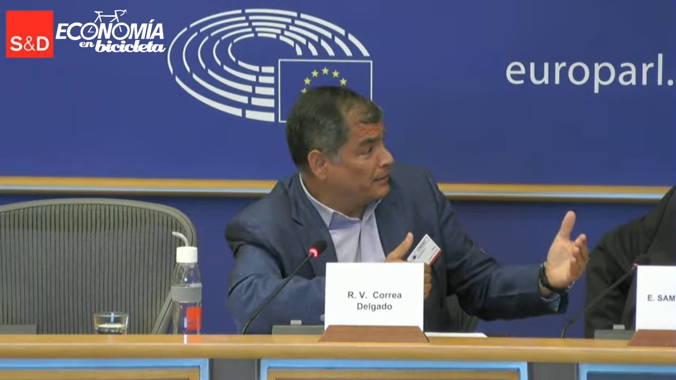 Presidente Rafael Correa en el Parlamento Europeo.